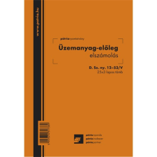 Üzemanyag-előleg elszámolás 25x3 lapos tömb A/5 álló nyomtatvány