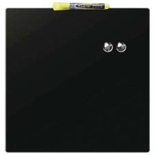  Üzenőtábla, mágneses, írható, fekete, 36x36 cm, NOBO/REXEL mágnestábla