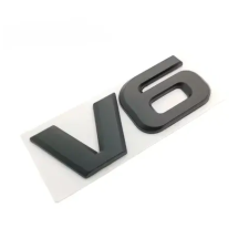  V6 Kiegészítő felirat Fekete autó dekoráció