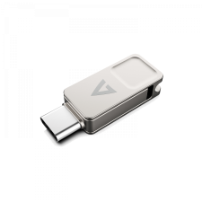 V7 Dual USB-A/USB-C 3.2 128GB Pendrive - Ezüst pendrive