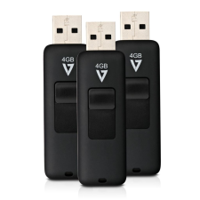 V7 Pen Drive 4GB USB 2.0 V7 fekete 3db (VF24GAR-3PK-3E) (VF24GAR-3PK-3E) pendrive