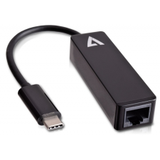 V7 USB 2.0 Type C UTP Átalakító Fekete 15cm V7UCRJ45-BLK-1E kábel és adapter