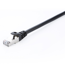 V7 V7CAT6STP-05M-BLK-1E STP CAT6 Patch kábel 5m Fekete kábel és adapter