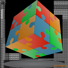 V-Cube 2x2 versenykocka, egyenes, Puzzle logikai játék