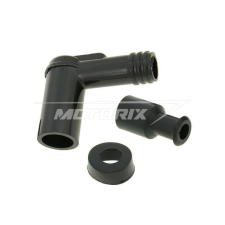 V-parts Gyertyapipa 90°-os, hosszú (fekete) V-parts egyéb motorkerékpár alkatrész