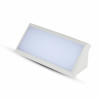  V-TAC 12W kültéri fali LED lámpa természetes fehér, fehér házzal, 100 Lm/W - SKU 6814