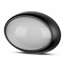 V-tac 12W ovális IP54 LED lámpa, fekete, meleg fehér fénnyel - SKU 1350 kültéri világítás