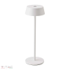 V-tac 2W fehér LED újratölthető asztali lámpa 3000K - 7689