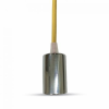 V-tac - 3782 Króm minimal csillár (E27) - sárga vezetékkel