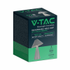 V-tac 3W szürke fém, érintéssel vezérelhető akkumulátoros LED lámpa, CCT - SKU 7949