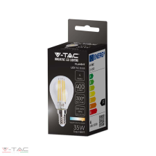 V-tac 4W Retro LED izzó Filament E14 P45 Meleg fehér - 214300 izzó
