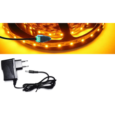 V-tac 5m hosszú 12Wattos, kapcsoló nélküli, adapteres sárga LED szalag (300db 2835 SMD LED) világítás