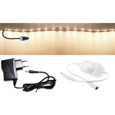 V-tac 5m hosszú 12Wattos, lengő fehér tekerődimmeres (fényerőszabályzós), adapteres középfehér LED szalag (300db 2835 SMD LED) világítás