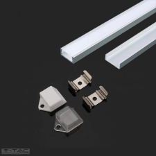 V-tac Alumínium profil LED szalaghoz 2 méter tejfehér fedlappal - 3370 villanyszerelés