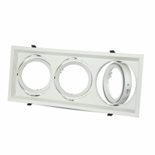 V-tac AR111 LED 3 foglalatos süllyeszthető lámpatest, fehér - SKU 35771 világítás