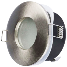 V-tac Beépíthető fix kerek spot lámpatest szálcsiszolt króm IP44 világítás