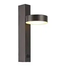 V-tac Beltéri LED lámpatest, fekete (8W), USB töltővel, meleg fehér világítás