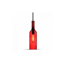 V-tac Bottle palack üveg csillár (E14) - piros színű bura világítás