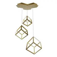 V-tac Design LED csillár (46W), arany színű - meleg fehér, triac dimmelhető világítás