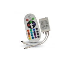 V-tac Dimmer , RGB , Távirányítós , 12V (6A/72W) , 24 gombos , infravörös érzékelővel biztonságtechnikai eszköz