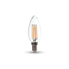 V-tac E14 LED izzó Retro filament (4W/300°) Gyertya - hideg fehér izzó