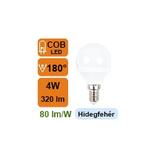 V-tac E14 LED lámpa (4W/180°) Kisgömb - hideg fehér izzó