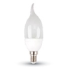 V-tac E14 LED lámpa (4W/200°) Gyertya láng - természetes fehér