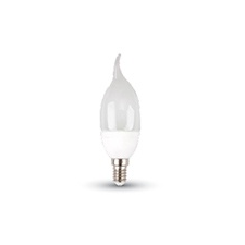 V-tac E14 LED lámpa (4W/200°) Gyertya láng - természetes fehér izzó