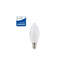 V-tac E14 LED lámpa (7W/200°) Gyertya - hideg fehér, PRO Samsung izzó