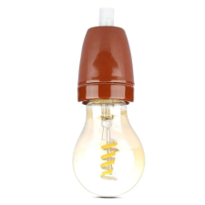 V-tac E27 barna porcelán foglalat - SKU 3802 világítás