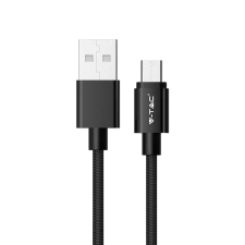 V-tac fekete, USB - Micro USB 1m hálózati kábel - SKU 8488 kábel és adapter