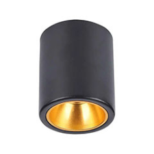 V-tac FITTING ROUND - spot falon kívüli lámpatest (kerek - GU10)  fekete-arany világítás