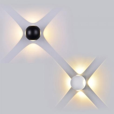 V-tac Gömb oldalfali LED lámpatest, 4W, fekete, meleg fehér kültéri világítás