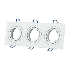 V-tac GU10 LED 3 foglalatos spotlámpa keret, fehér billenthető lámpatest - SKU 3609 világítási kellék