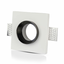 V-tac GU10 LED spotlámpa keret, fehér+króm fix lámpatest - SKU 3149 világítás
