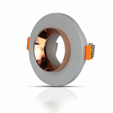 V-tac GU10 LED spotlámpa keret, szürke+rózsaarany fix lámpatest - SKU 3124 világítás