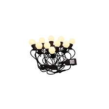 V-tac Kültéri fényfüzér 10 méteres (20 db izzóval - 10 Watt) meleg fehér izzó
