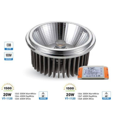 V-tac LED lámpa AR111 COB 20W 20° 12V (Reflektor) hideg fehér izzó