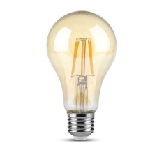 V-tac LED lámpa , égő , izzószálas hatás , filament , körte , E27 foglalat , 4 Watt , meleg... izzó