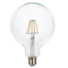 V-tac LED lámpa , égő , nagygömb , 125 mm , izzószálas hatás , körte , E27 foglalat , 6 Watt ,... villanyszerelés