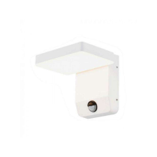 V-tac LED lámpatest , oldalfali , mozgásérzékelős , 17W , meleg fehér , négyzet , fehér , kültéri , IP65 kültéri világítás