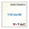 V-tac LED panel (595 x 595mm) 36W - természetes fehér, Backlit, süllyeszthető / falon kívüli
