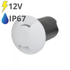 V-tac LED talajlámpa 2 nyílással (1W/10lm) meleg fehér IP67, fehér - 12V! kültéri világítás
