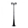 V-tac Matte Pole kültéri oszlopos lámpa, kandeláber 199 cm, IP44 (E27x2)