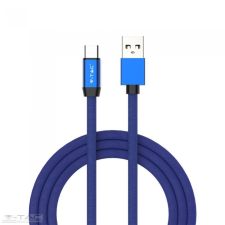 V-tac Micro USB C szövet kábel 1m kék 2,4A Rubin széria - 8630 mobiltelefon kellék