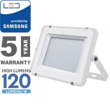 V-tac PRO LED reflektor fehér (150W/100°) hideg fehér, 120lm/W, Samsung kültéri világítás
