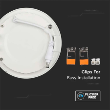 V-tac süllyeszthető mennyezeti kerek LED panel 18W hideg fehér - SKU 214862 világítás