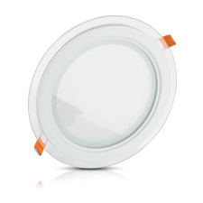 V-tac süllyeszthető mennyezeti kerek üveg LED panel 12W meleg fehér - SKU 4744 világítás