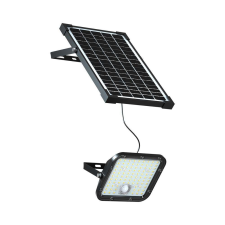 V-tac szögletes 12.5W napelemes lámpa, mozgásérzékelővel, természetes fehér - 10310 kültéri világítás