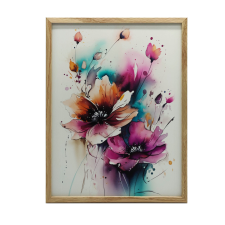 VAD TERMÉSZETES FALI PLAKÁT VIRÁGOKKAL KERET NÉLKÜL 50X70 CM MATT grafika, keretezett kép